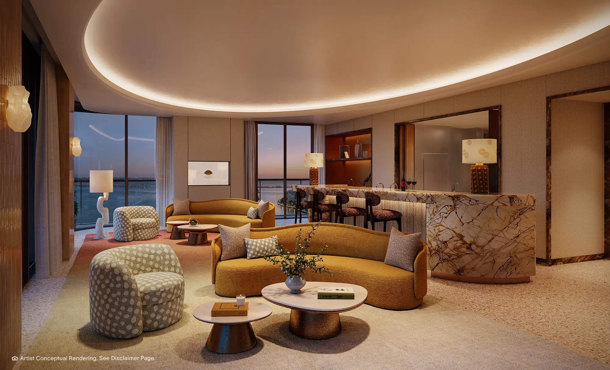 Residents Lounge, salón exclusivo para residentes en el nivel 19 de la Torre Norte